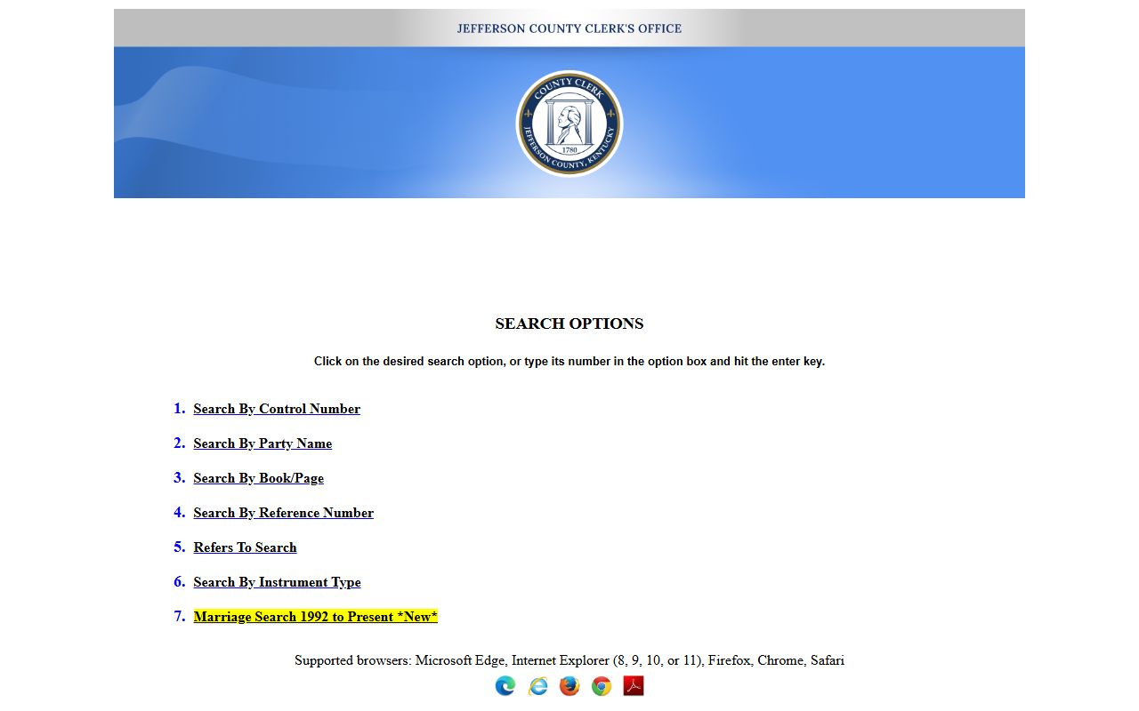 Jefferson County alternative deed search interface
